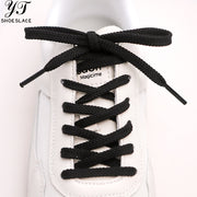 White flat shoelaces suitable for athletic shoes/skate shoes/canvas shoes