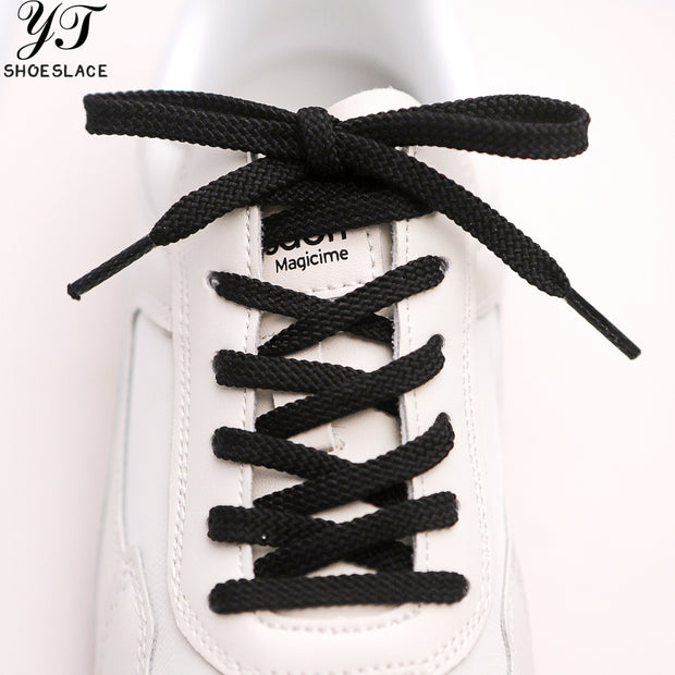 White flat shoelaces suitable for athletic shoes/skate shoes/canvas shoes