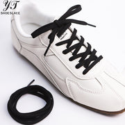 White flat shoelaces suitable for athletic shoes/skate shoes/canvas shoes