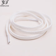 White flat shoelaces suitable for athletic shoes/skate shoes/canvas shoes