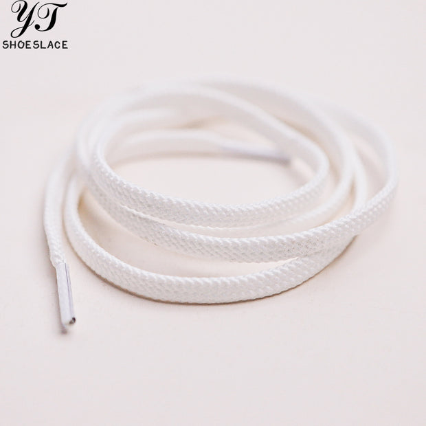 White flat shoelaces suitable for athletic shoes/skate shoes/canvas shoes