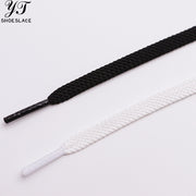 White flat shoelaces suitable for athletic shoes/skate shoes/canvas shoes