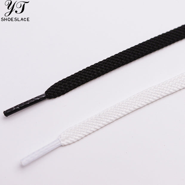 White flat shoelaces suitable for athletic shoes/skate shoes/canvas shoes
