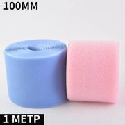 Nylon Hook and Loop Tape, 100mm (4 Inch) Wide x 1 Meter Long, Black & White | Adhesive Backed Velcro Strip for DIY, Crafts, Sewing