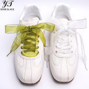 Dreamy Organza Shoelaces for Women - Sheer Sparkling Shoe Accessories