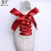 25mm wide red satin shoelaces