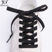 2pairs Black Polyester Flat Athletic Shoelaces