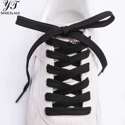2pairs Black Polyester Flat Athletic Shoelaces