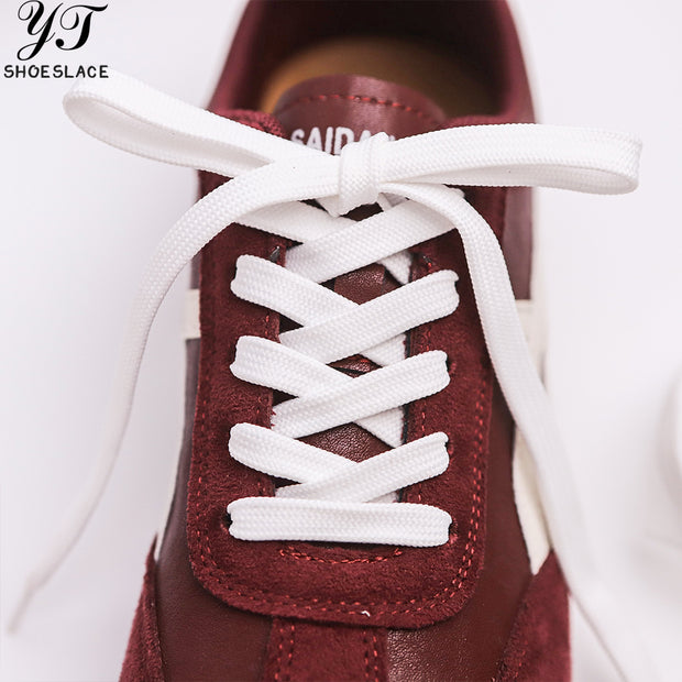 2pairs Black Polyester Flat Athletic Shoelaces