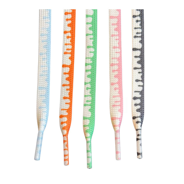 Water drop printed shoelaces batch customization