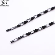 Classic Round Black & White Polyester Shoelaces
