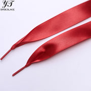 25mm wide red satin shoelaces