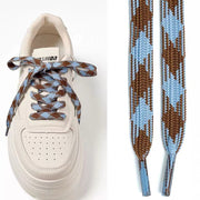 Colorful polyester flat shoelaces