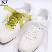 Dreamy Organza Shoelaces for Women - Sheer Sparkling Shoe Accessories