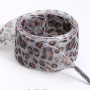 25MM Mesh leopard print shoelaces suitable for sneakers and boots
