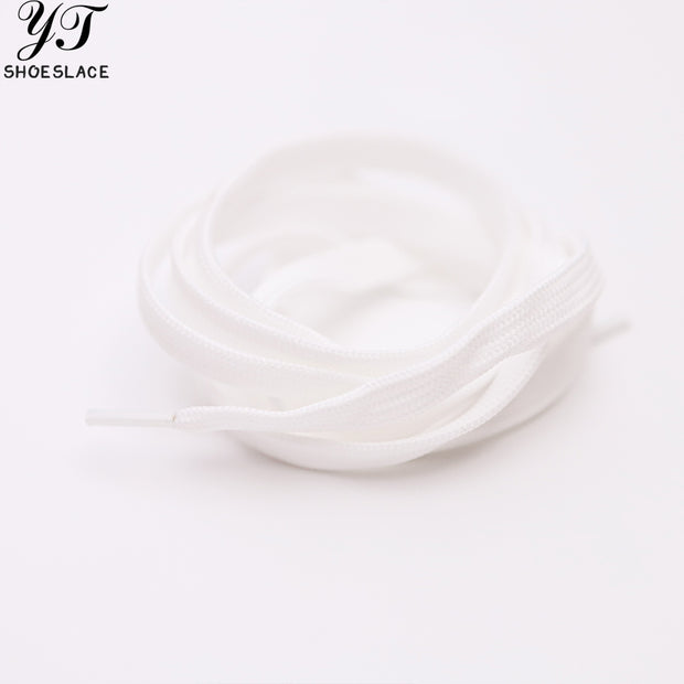 2 pairs Off-white polyester flat shoelaces, athletic shoelaces
