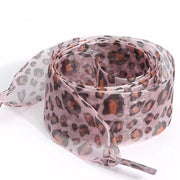 25MM Mesh leopard print shoelaces suitable for sneakers and boots