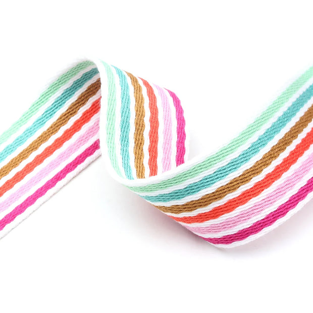 cotton webbing-1.5 inch wide webbing-rainbow webbing-webbing belt-bags webbing