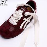 25MM Wide Ivory White Satin Formal Shoelaces for Wedding Shoes, Boots & Sneaker