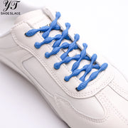 Blue elastic no-tie shoelaces
