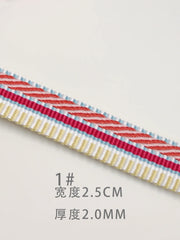 Rainbow braided shoulder straps webbing