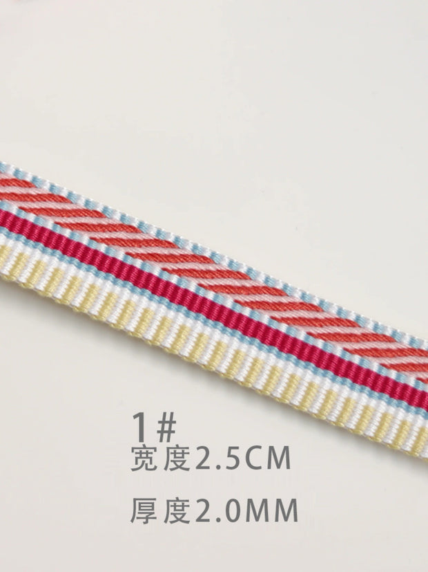 Rainbow braided shoulder straps webbing