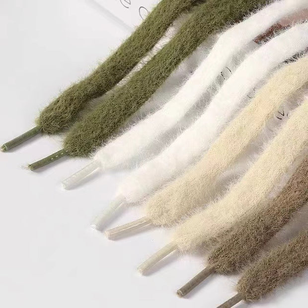 Mink fur shoelaces, fur shoelaces, suitable for sports shoes,