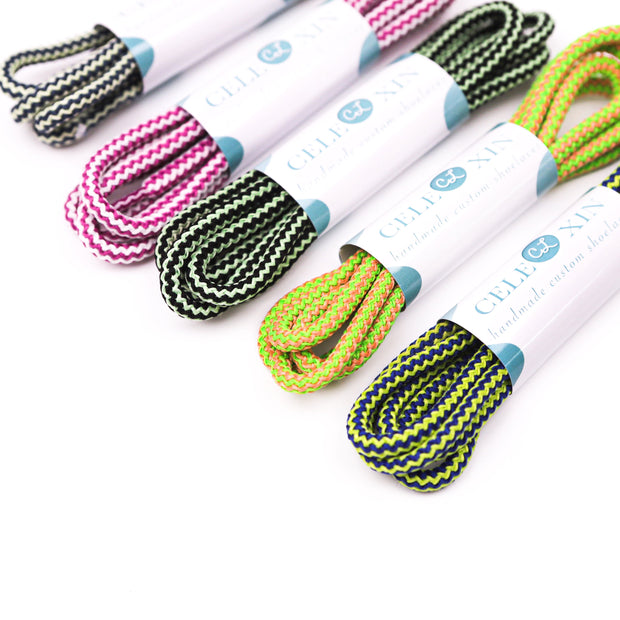 Round shoelaces with various colors available for customization