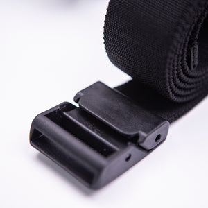 Black elastic webbing can be used as a waist belt
