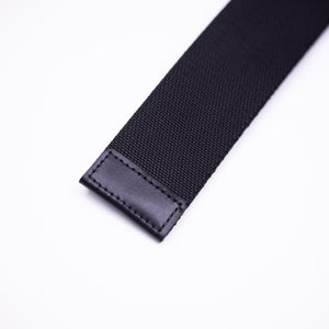 Black elastic webbing can be used as a waist belt
