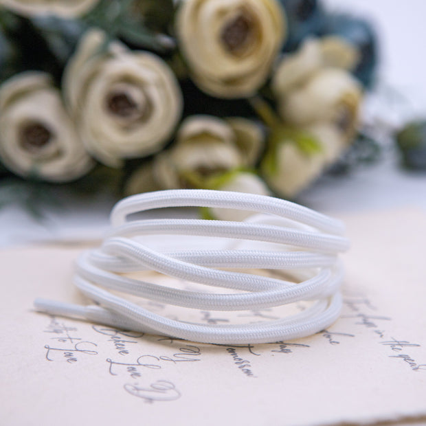 White nylon shoelaces