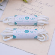 White nylon shoelaces