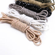 Non-elastic round cord shoeslaces