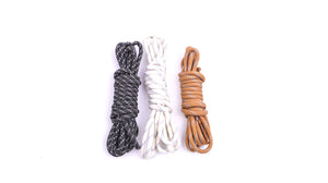 Non-elastic round rope shoelaces in multiple colors
