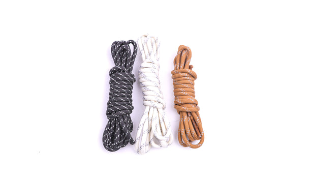 Non-elastic round rope shoelaces in multiple colors