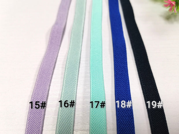 Wide Colored Double-side Twill Elastic Band, Elastic Trim, Elastic Ribbon