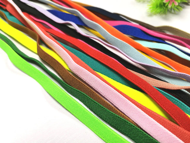Wide Colored Double-side Twill Elastic Band, Elastic Trim, Elastic Ribbon