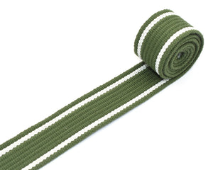 Custom 1.5 inch striped webbing cotton webbing bag strap fabric strap canvas webbing pet collar webbing backpack strapping suitable for textile sewing accessories
