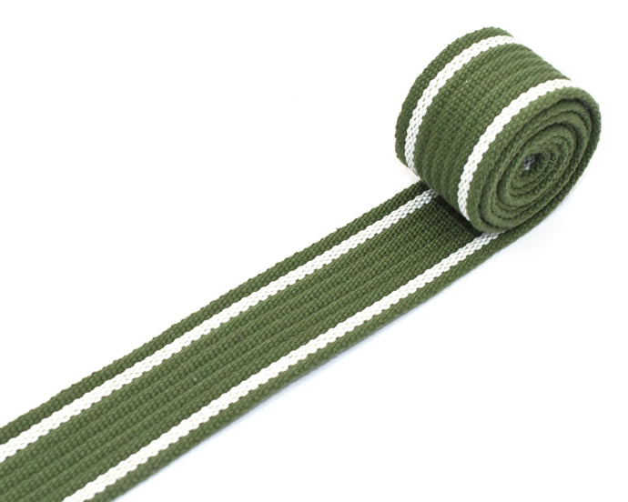 Custom 1.5 inch striped webbing cotton webbing bag strap fabric strap canvas webbing pet collar webbing backpack strapping suitable for textile sewing accessories