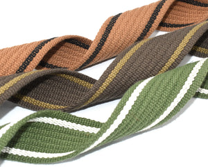 Custom 1.5 inch striped webbing cotton webbing bag strap fabric strap canvas webbing pet collar webbing backpack strapping suitable for textile sewing accessories