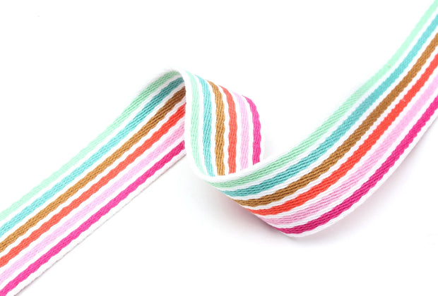 cotton webbing-1.5 inch wide webbing-rainbow webbing-webbing belt-bags webbing