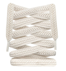 Flat Woven Precision Braided Cotton & Polyester Shoe Laces