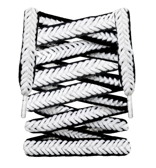 Flat Woven Precision Braided Cotton & Polyester Shoe Laces