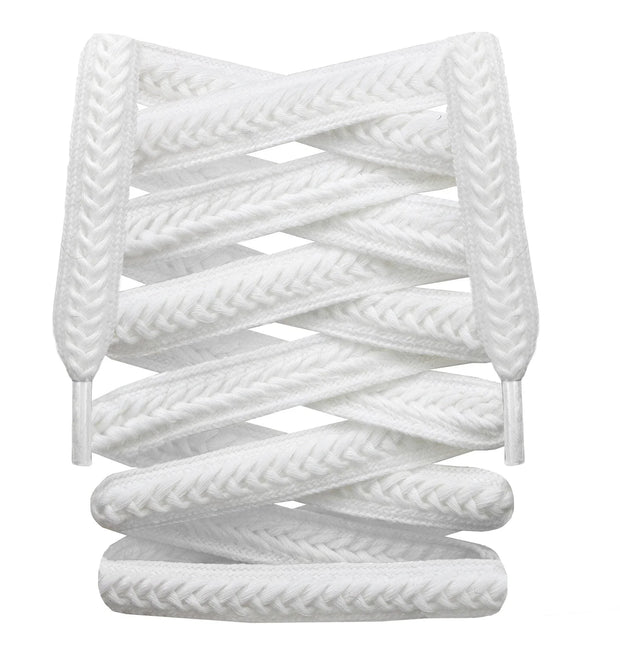 Flat Woven Precision Braided Cotton & Polyester Shoe Laces